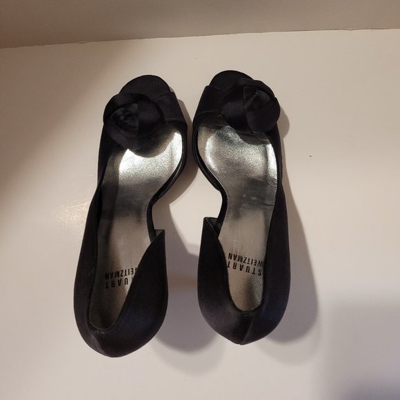 Stuart Weitzman Black Open Toe stiletto Heel-Size 10.5M - Picture 4 of 11